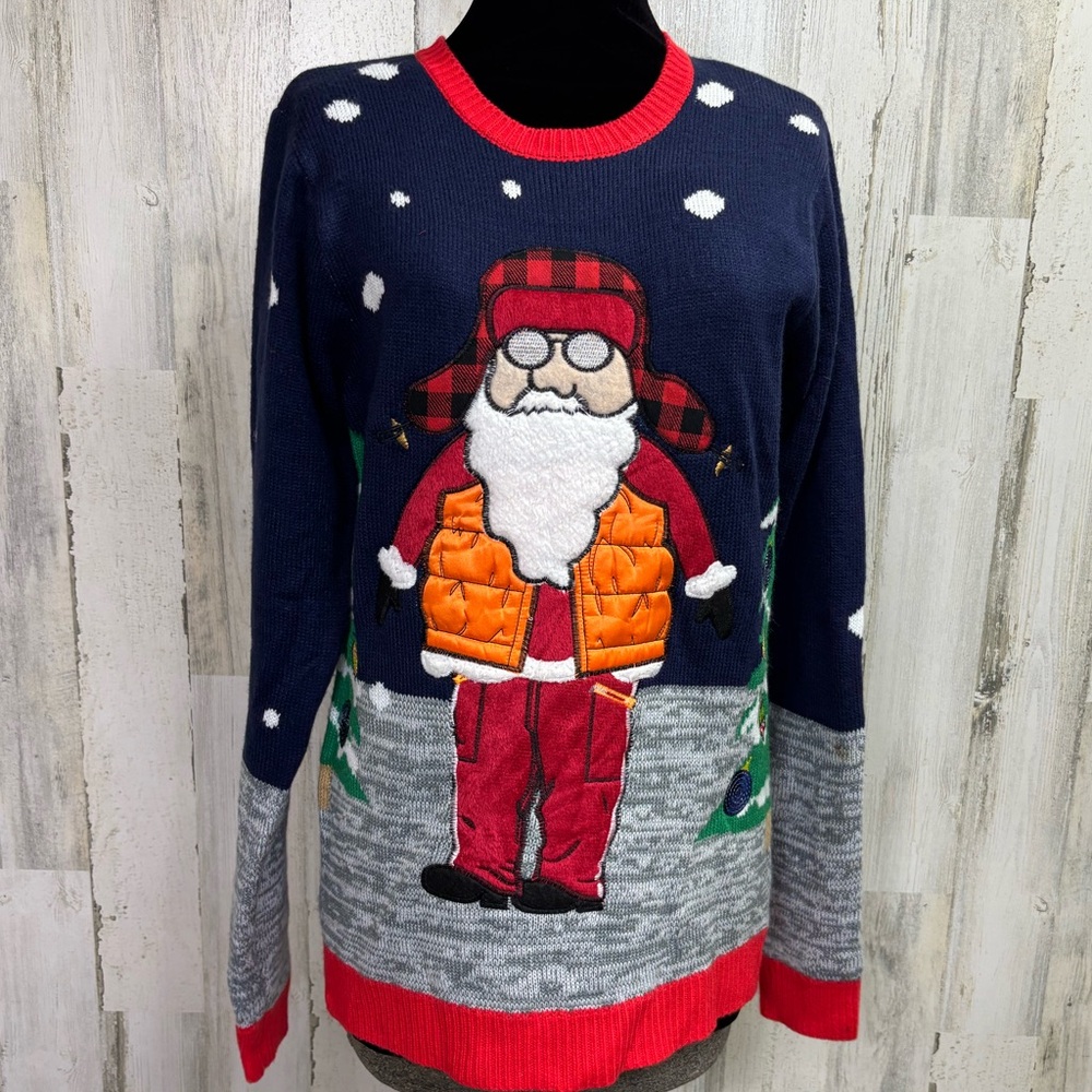 Jolly Sweaters Men’s Hunter Santa‎ Claus Ugly Christmas Sweater